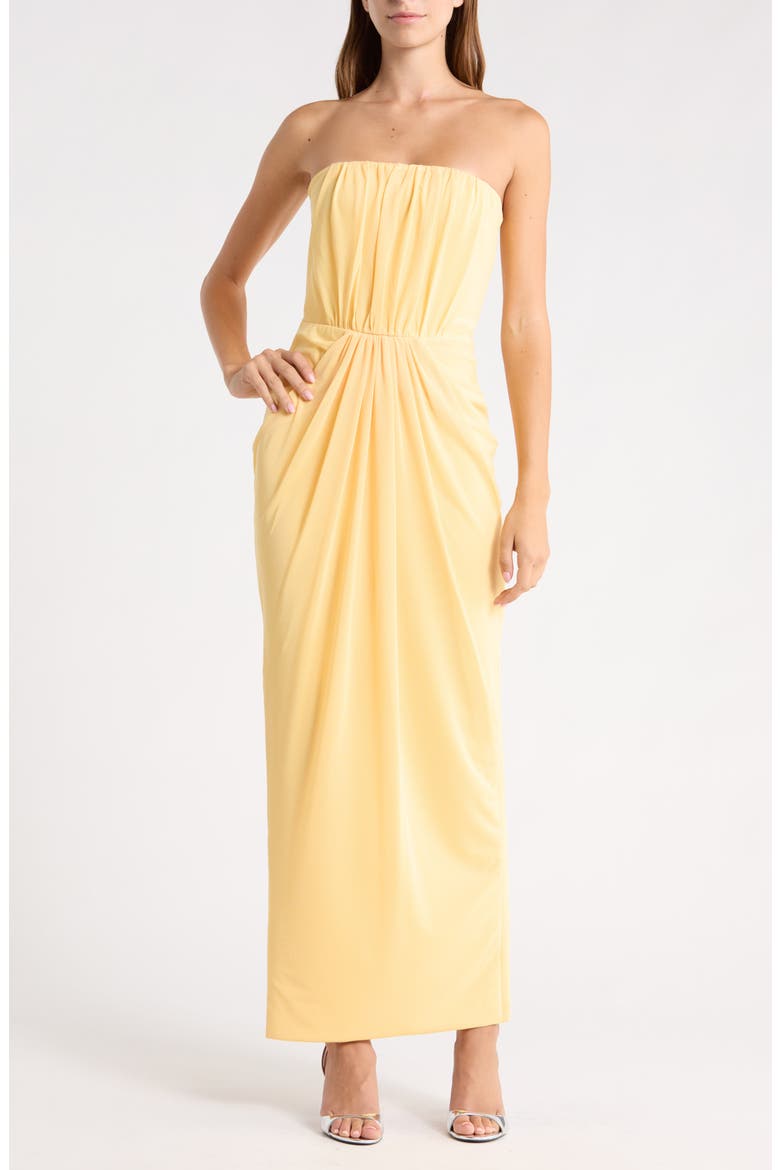 Amara Strapless Maxi Dress, Main, color, YELLOW