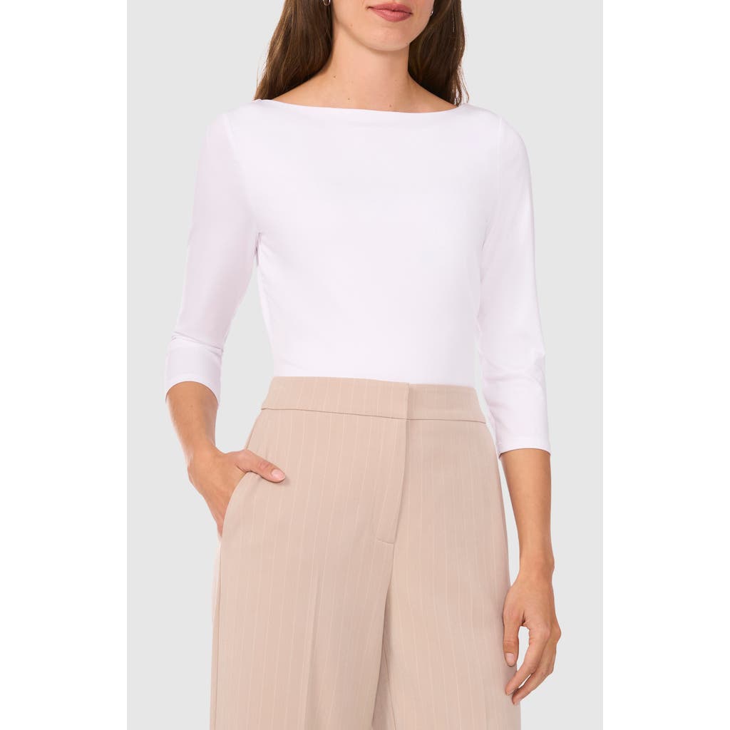 Halogen ® Boat Neck Jersey Top In White