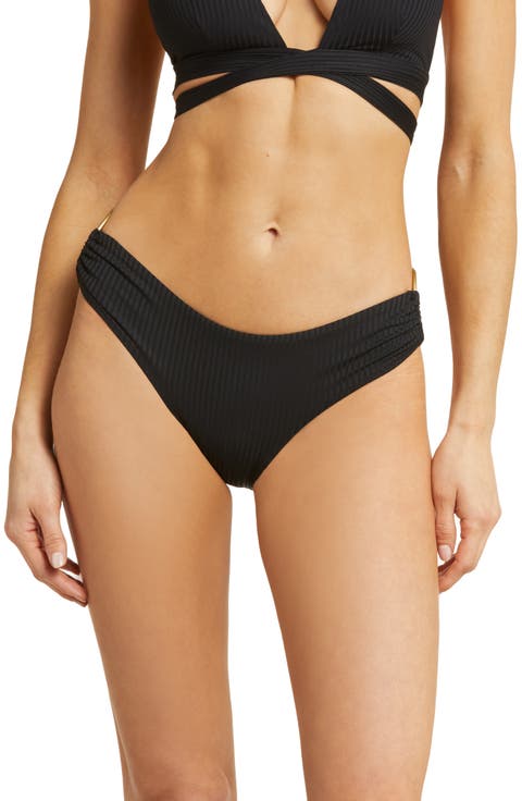 Pin Up Star Ribbed Bikini Bottoms