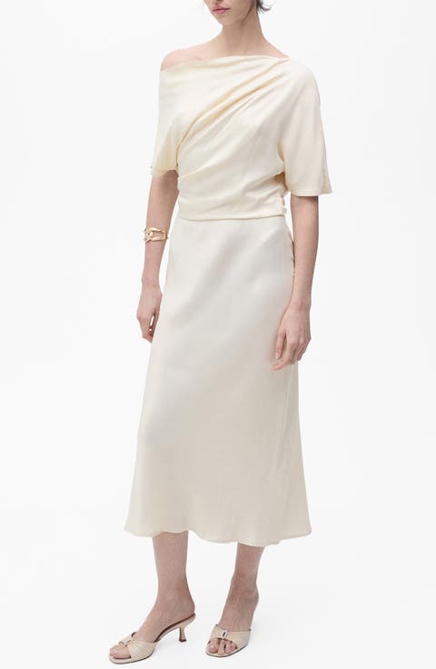 Off the Shoulder Midi Dress