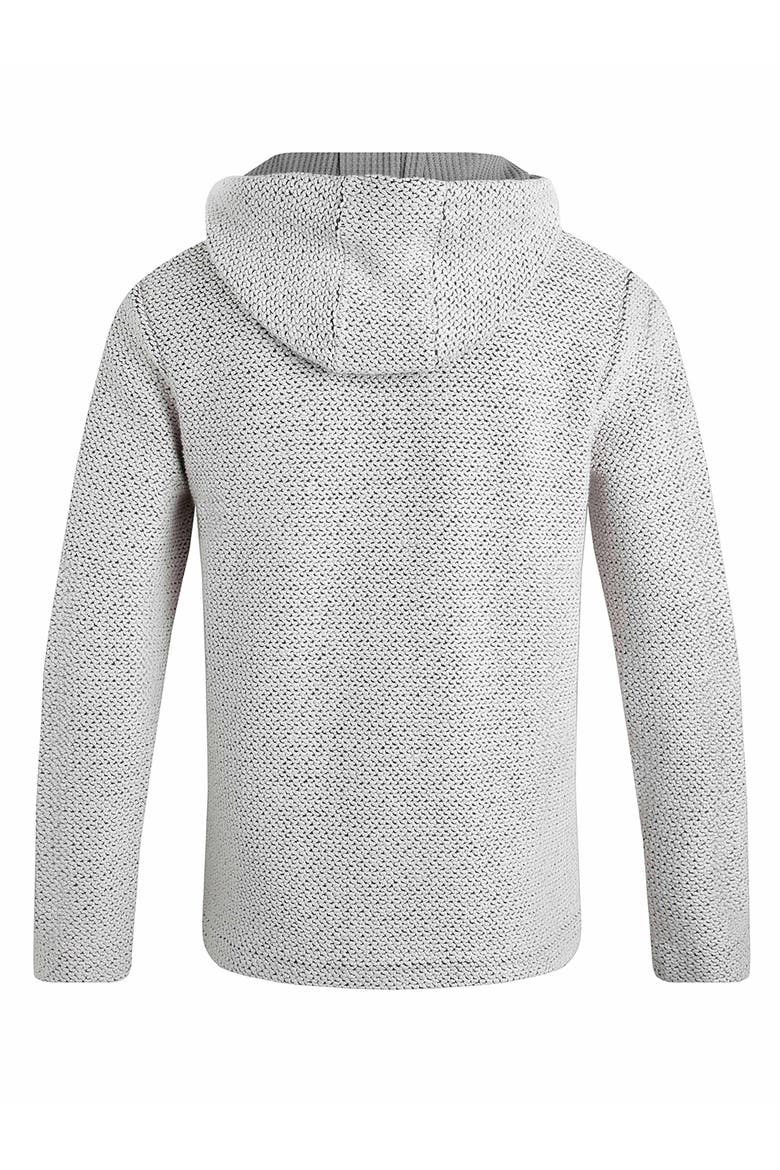 Bakersfield Button Neck Hooded Fleece, Alternate, color, Ecru