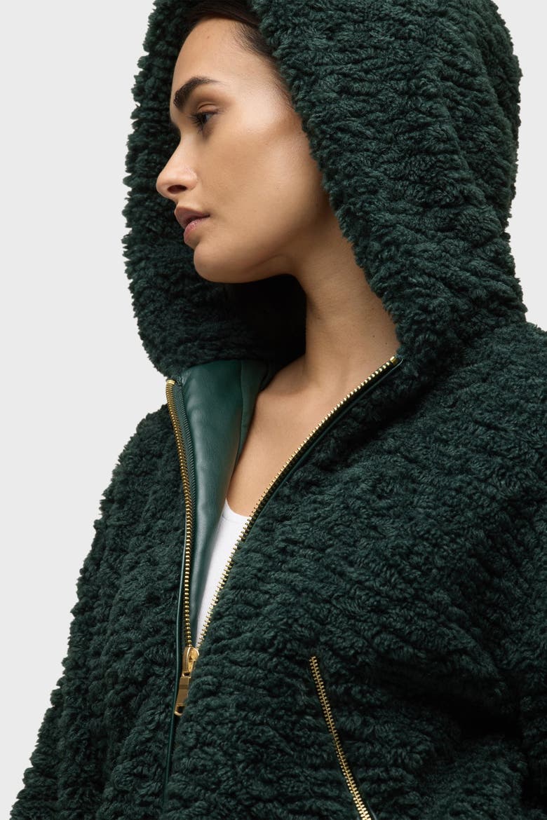 Hooded Zip Up Jacket, Alternate, color, DARKEST SPRUCE