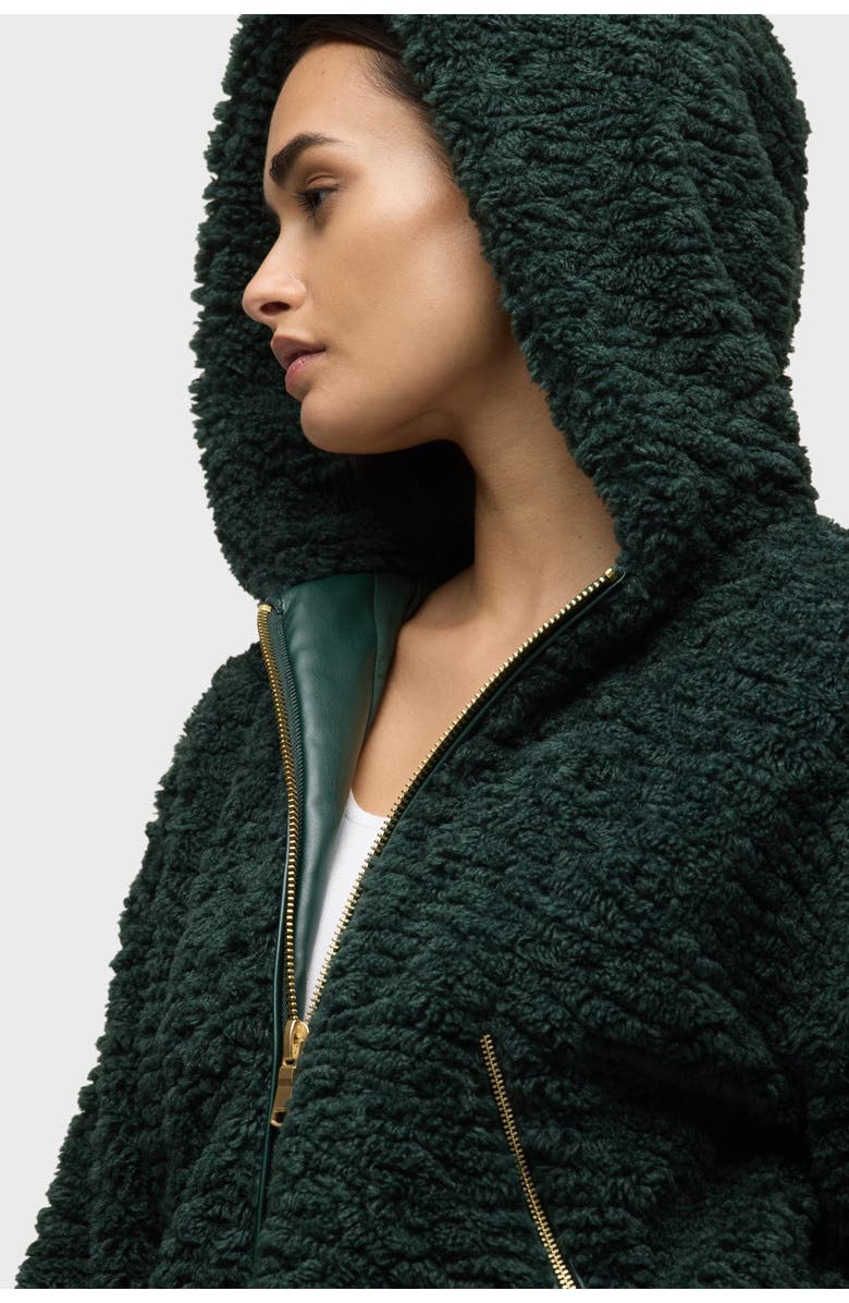 Hudson Jeans Hooded Zip Up Jacket, Alternate, color, Darkest Spruce