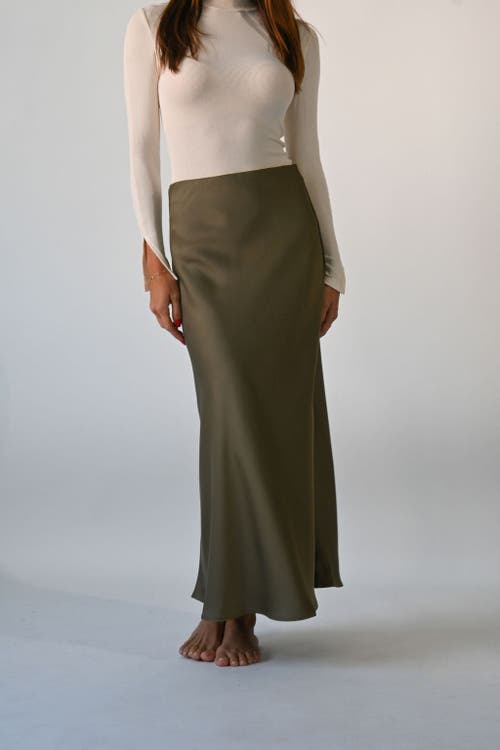 By Tess Collection Ella Skirt In Olive