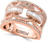 EFFY 14K Rose Gold Diamond Openwork Band Ring