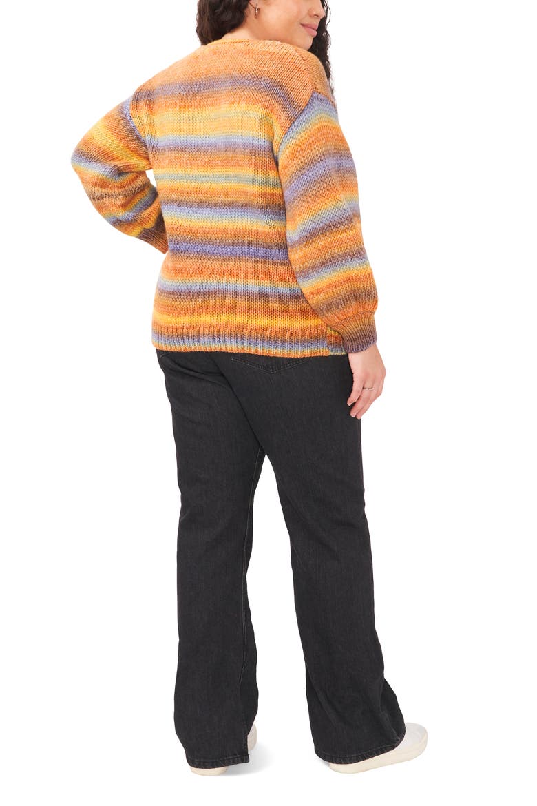 Roving Stripe Sweater, Alternate, color, CITRUS SPICE