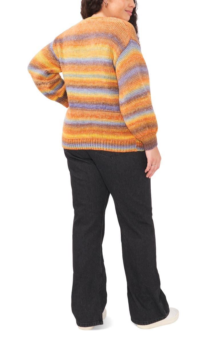 Vince Camuto Roving Stripe Sweater, Alternate, color, Citrus Spice