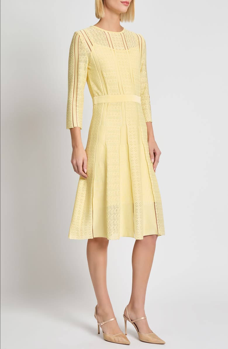 Misook Pointelle Knit A-Line Dress, Alternate, color, 