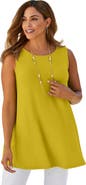 Jessica London Stretch Knit Sleeveless Swing Tunic