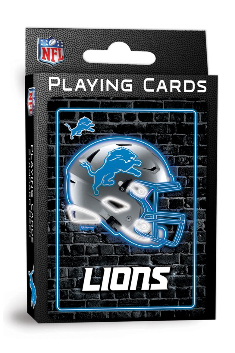 Detroit Lions Neon Playing Cards, Main, color, Multicolor