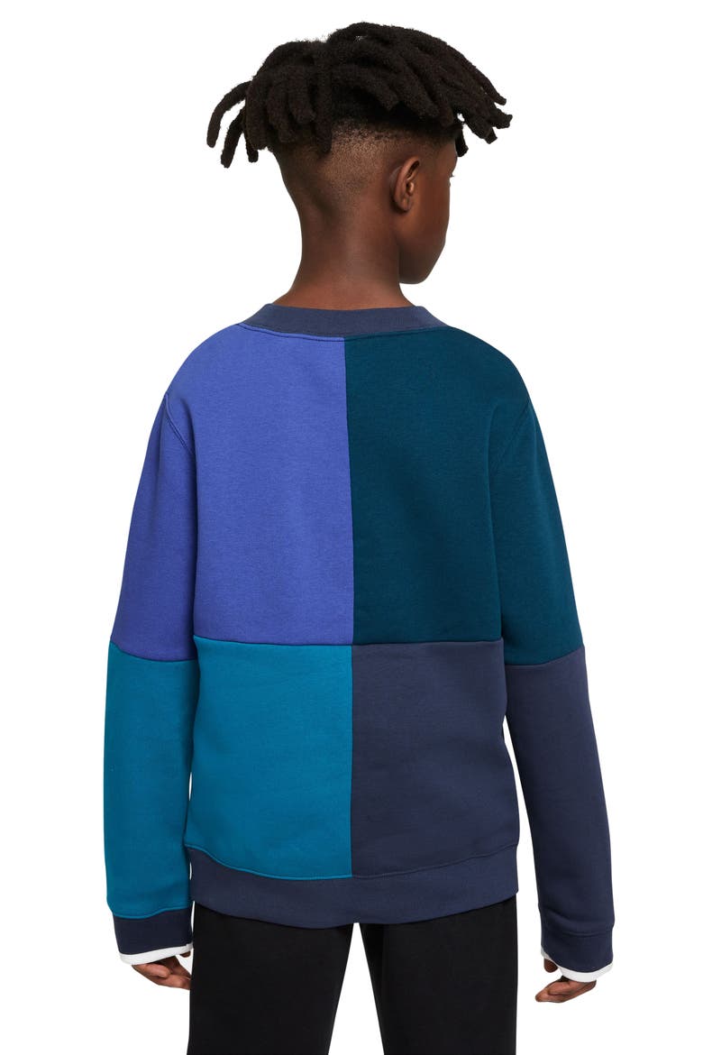 Kids' Sportswear Logo Sweatshirt, Alternate, color, MIDNIGHT NAVY/ BLUE
