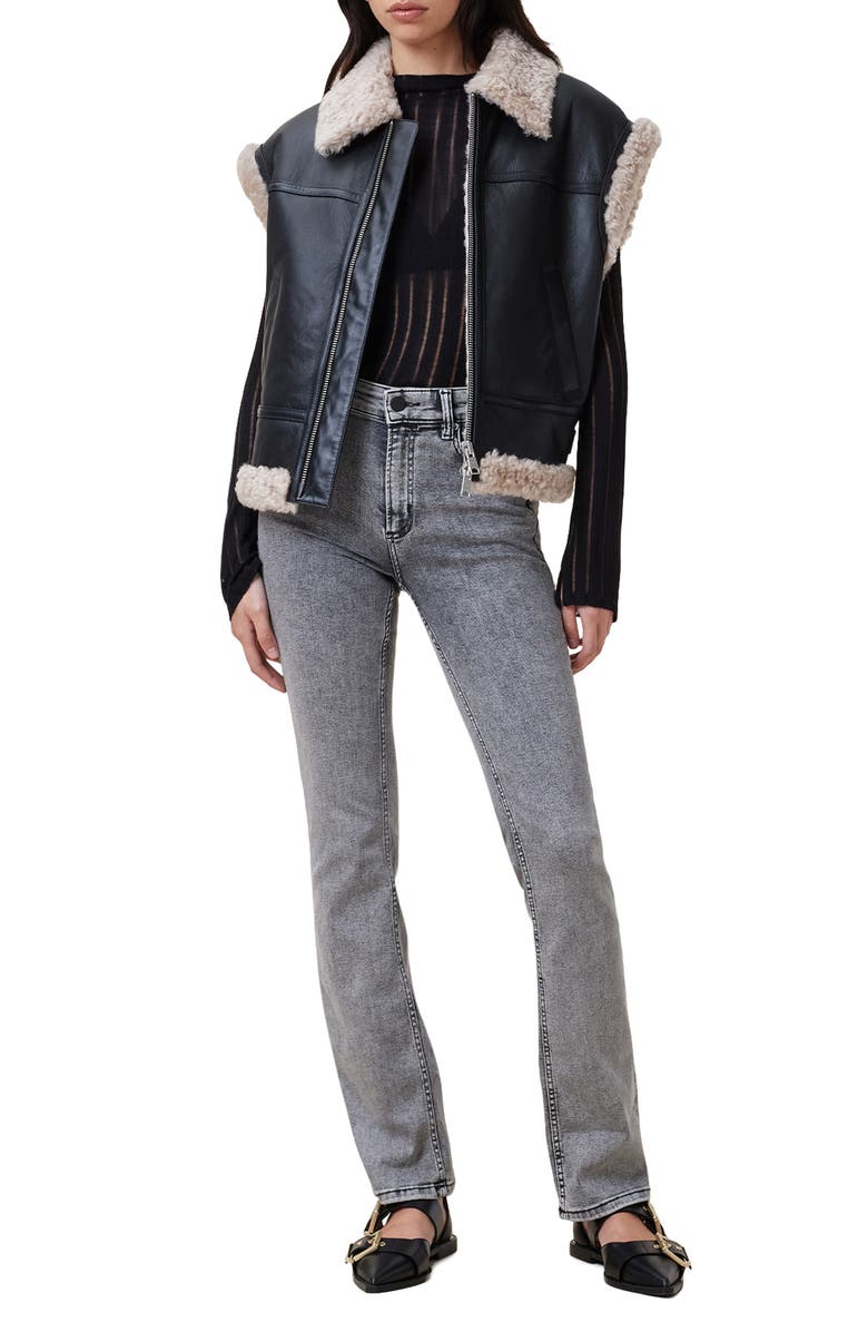 AllSaints Haldan Bootcut Jeans, Alternate, color, Washed Grey