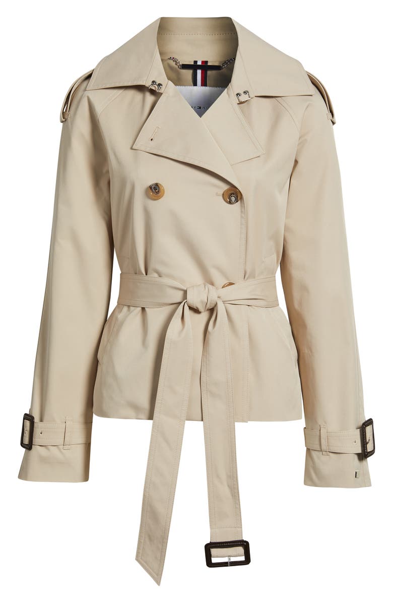 Tommy Hilfiger Belted Crop Trench Coat, Main, color, 