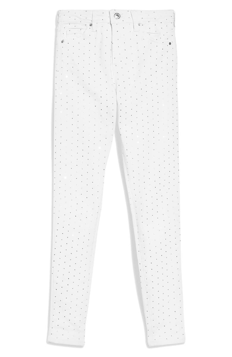Topshop Jamie Diamante Skinny Jeans, Alternate, color, 