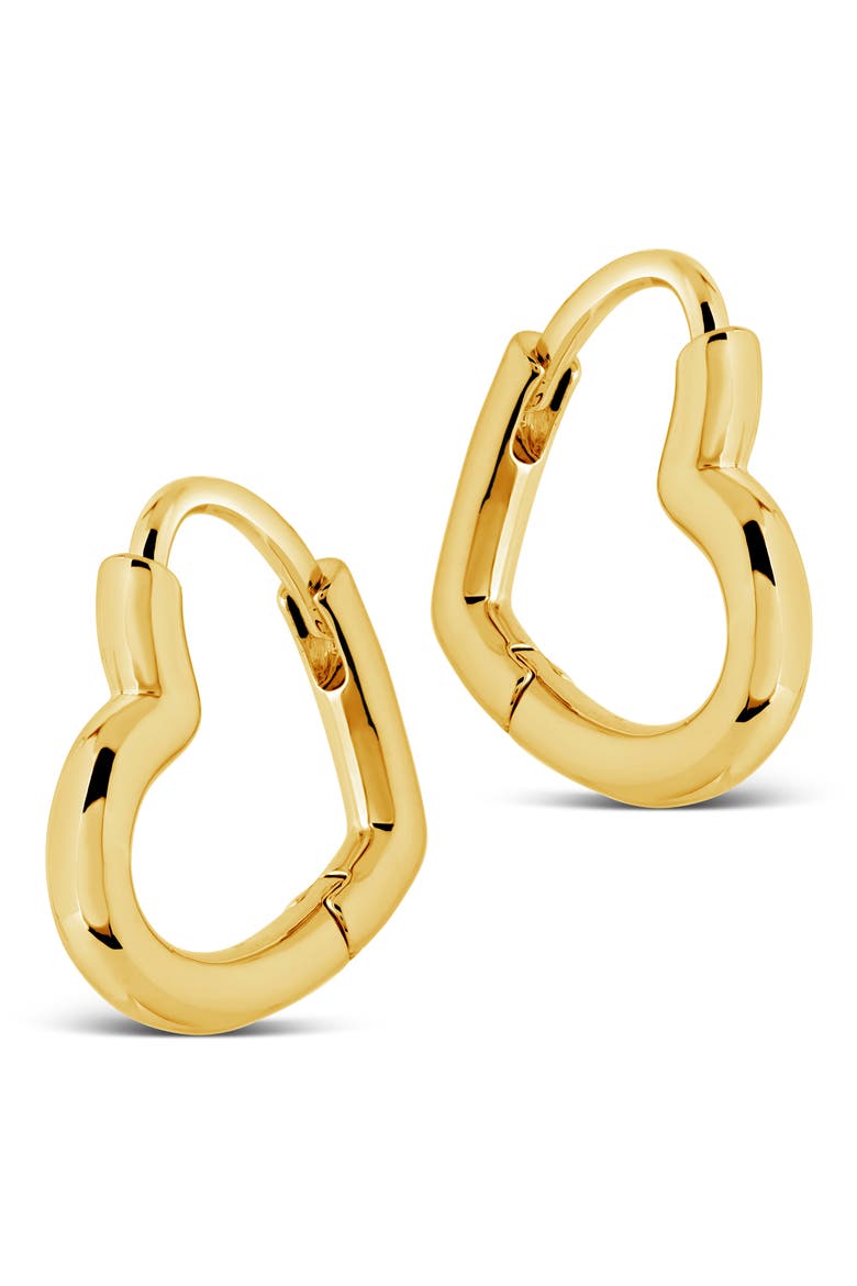 Elle Heart Hoop Earrings, Main, color, GOLD