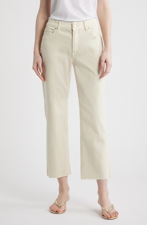 Mika High Waist Raw Hem Pants