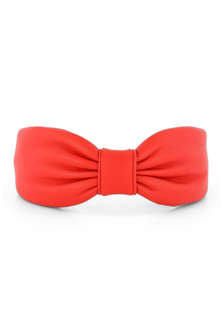Leather headband, Alternate, color, Red