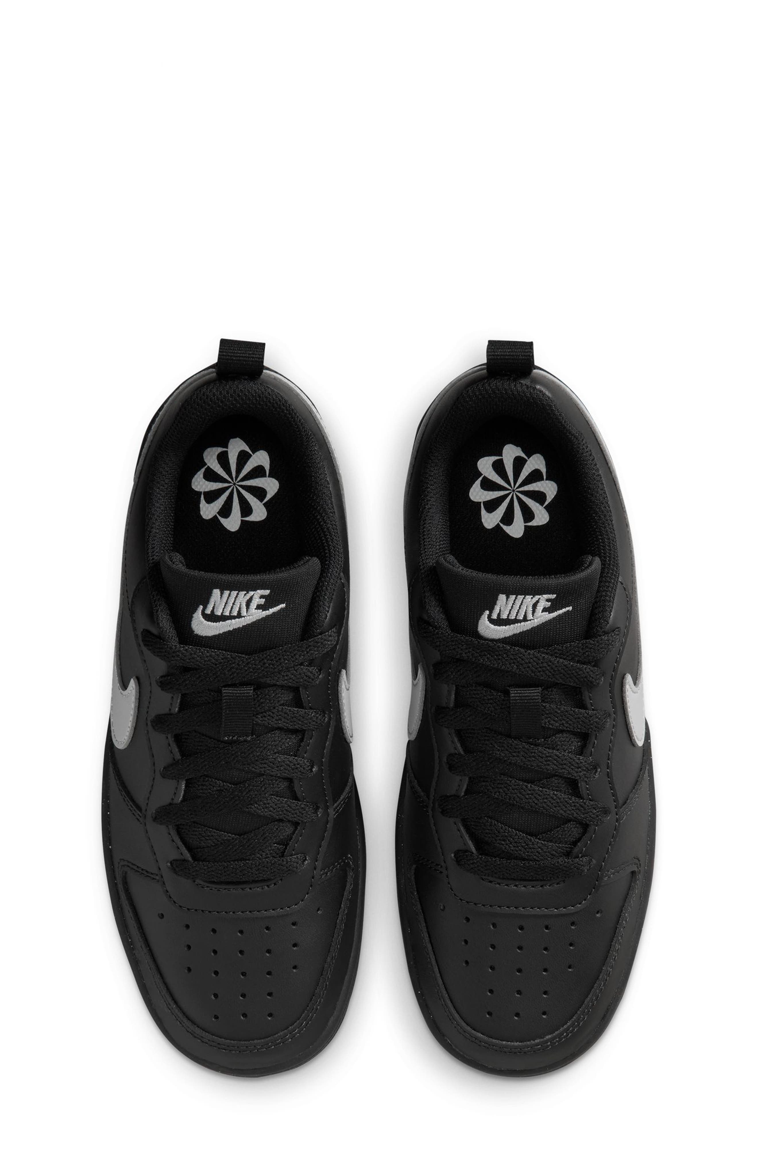 Nike Kids' Court Borough Low Top Sneaker, Alternate, color, Black/Gray Fog