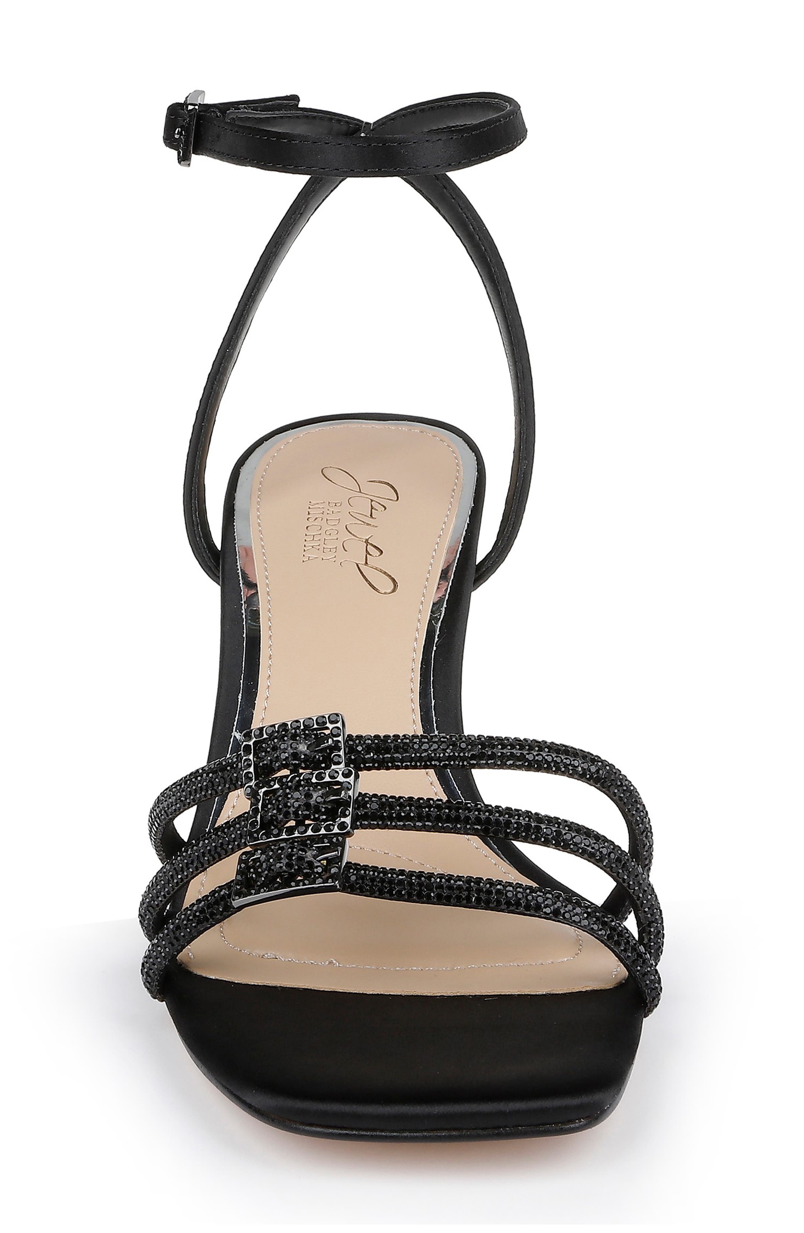 Jewel Badgley Mischka Tesslynn Embellished Ankle Strap Sandal, Alternate, color, 