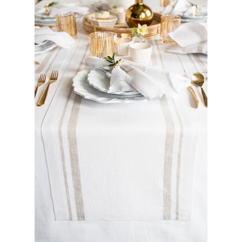 Linen Table Runner - French Stripe