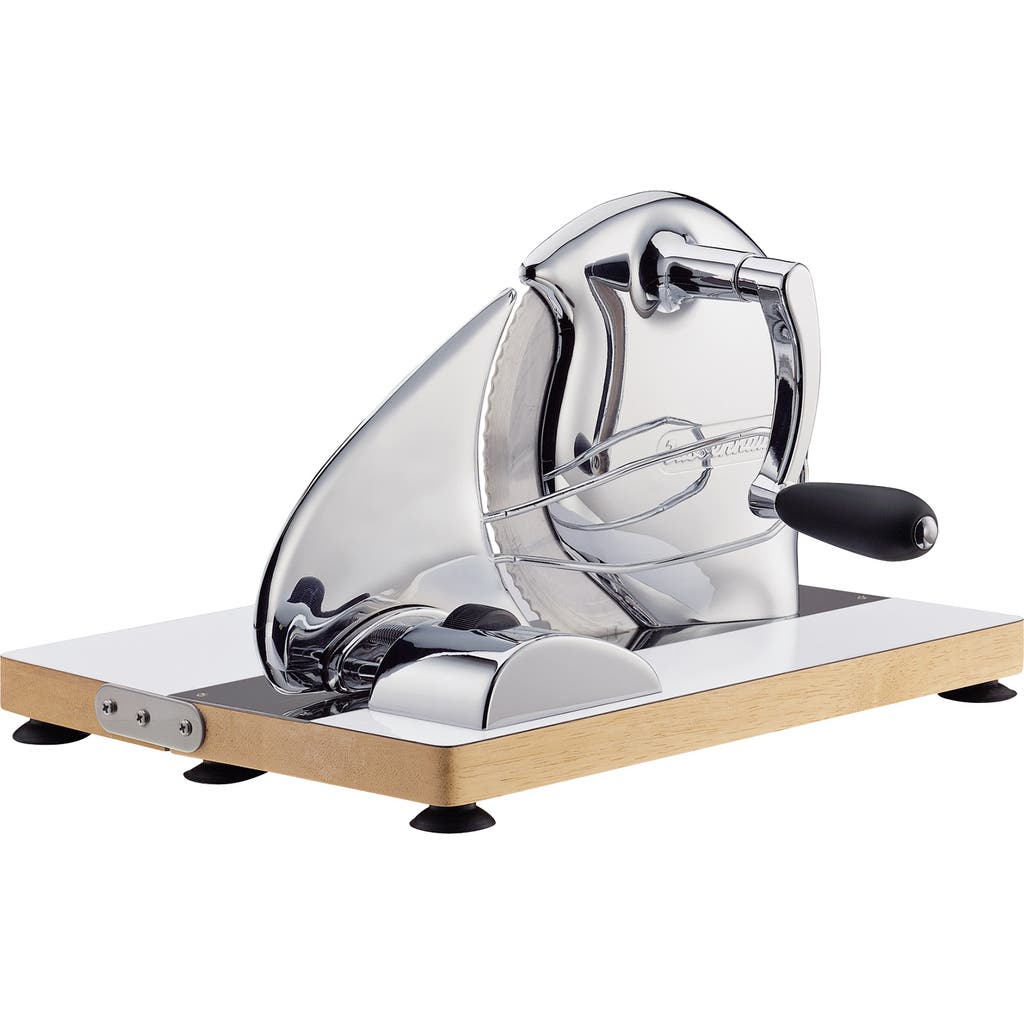 Zassenhaus Vintage Bread Slicer, Hand Crank Home Bread Slicer, 11.75" X 8", Chrome In Silver