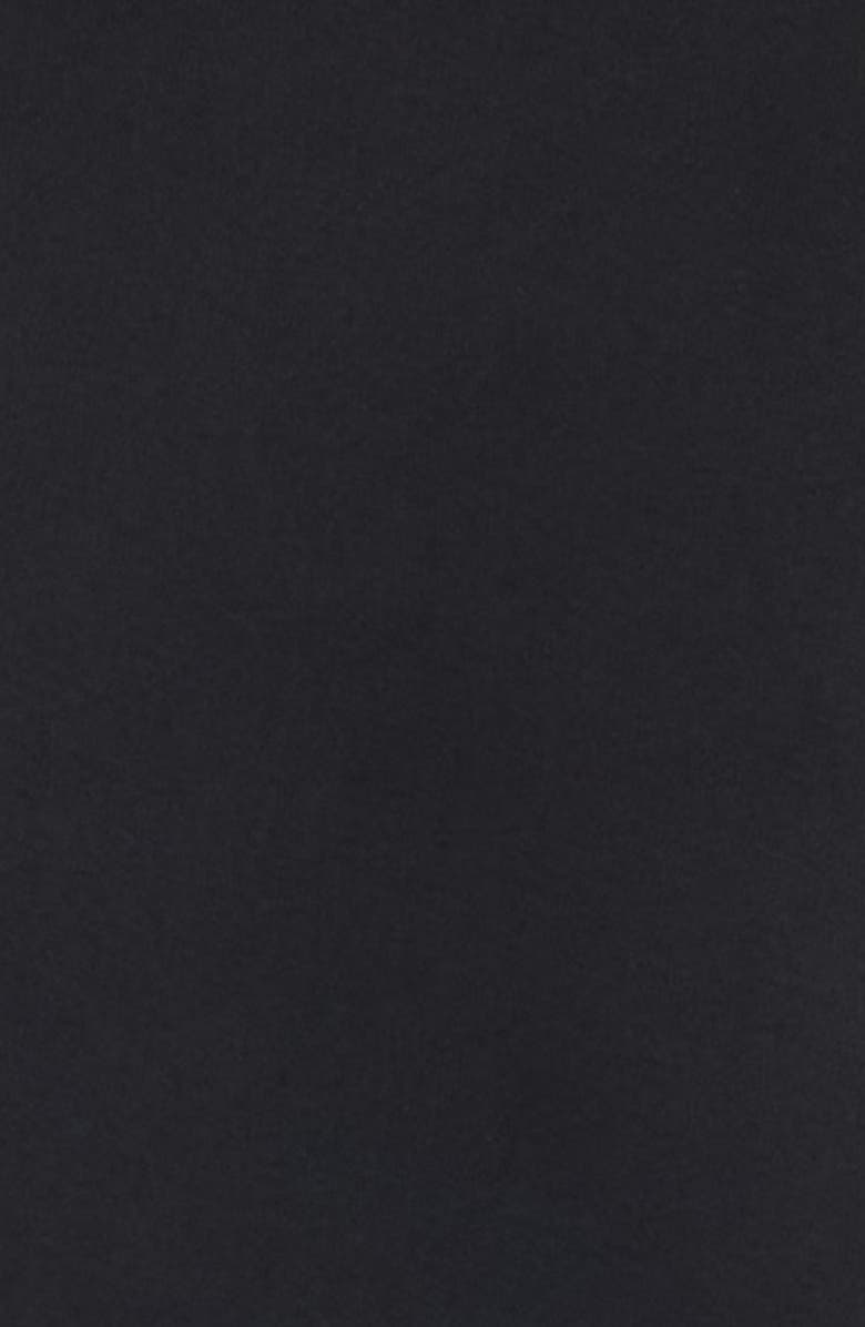 Courrèges Illusion Inset Circle Satin Bodysuit, Alternate, color, Black