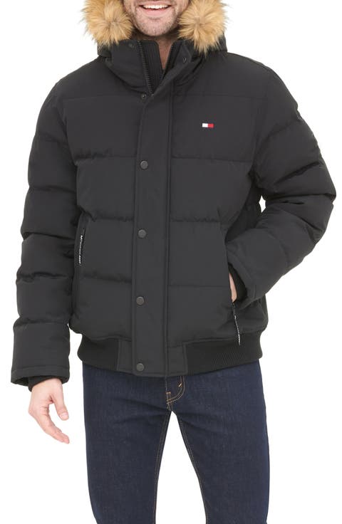 Arctic Snorkel Faux Fur Trim Bomber Jacket