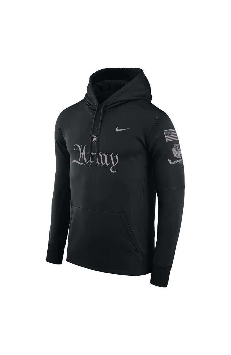 Nike Men's Nike Black Army Black Knights Army 250 Collection Therma Hoodie, Alternate, color, Black