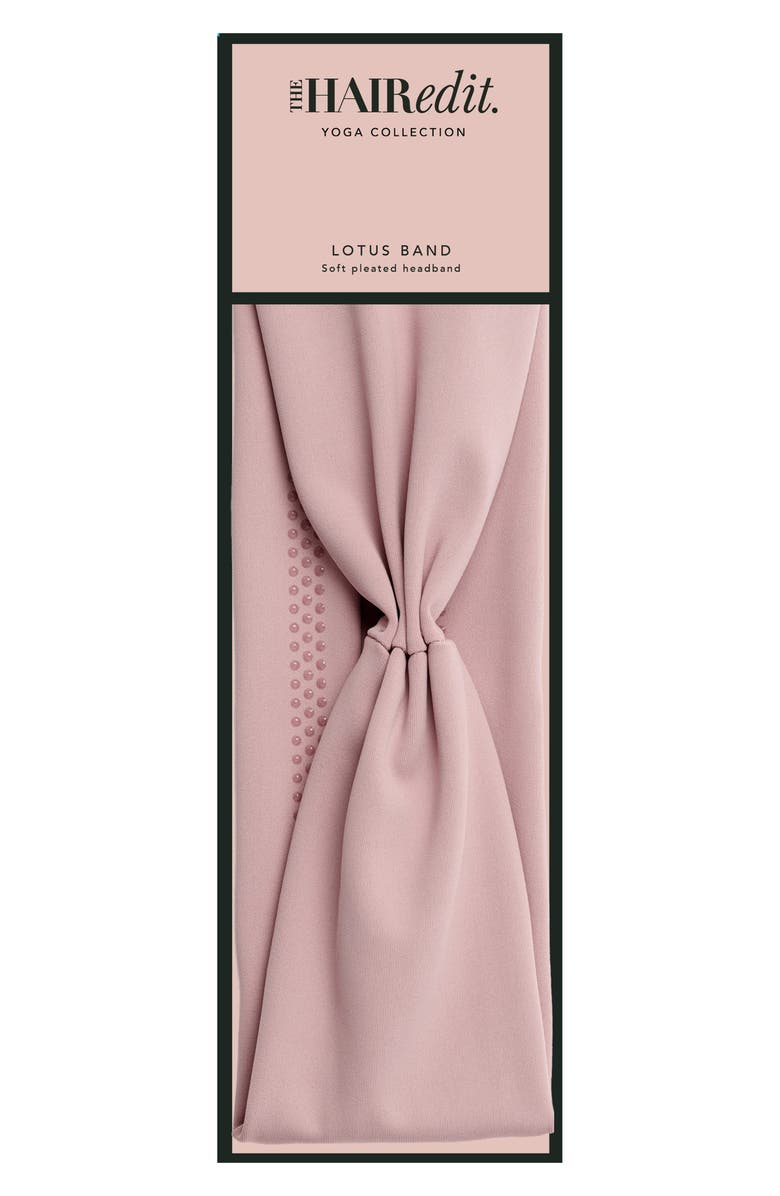 The Hair Edit Lotus Pleated Headband, Main, color, Pink