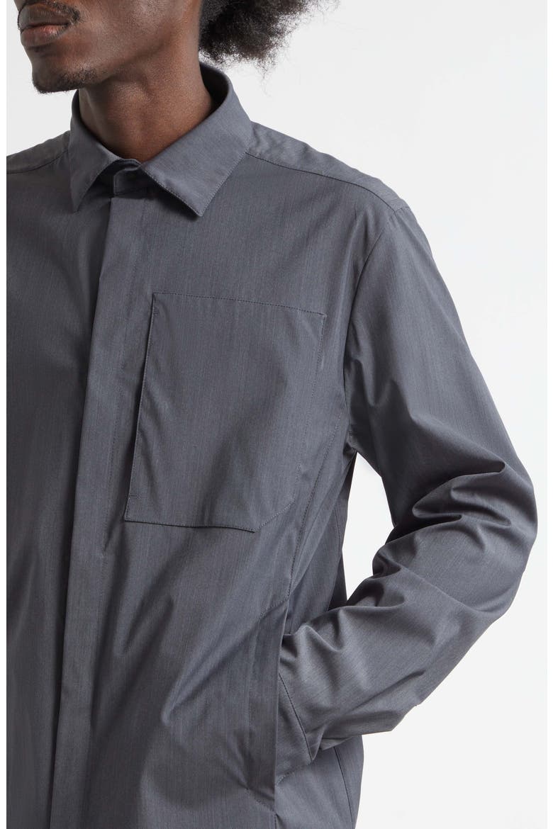 Tech Shirt Jacket, Alternate, color, IRON