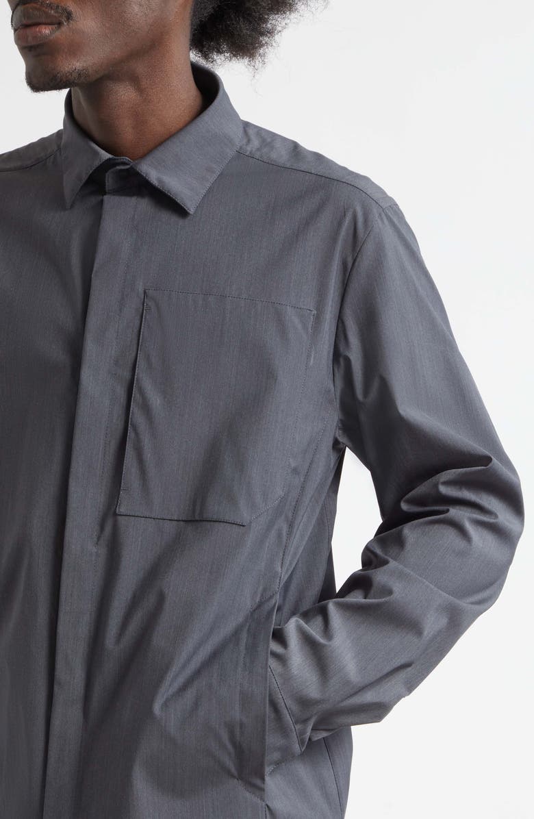 Herno Tech Shirt Jacket, Alternate, color, 9487 Iron