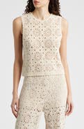 FRAME The Crochet Cotton Tank