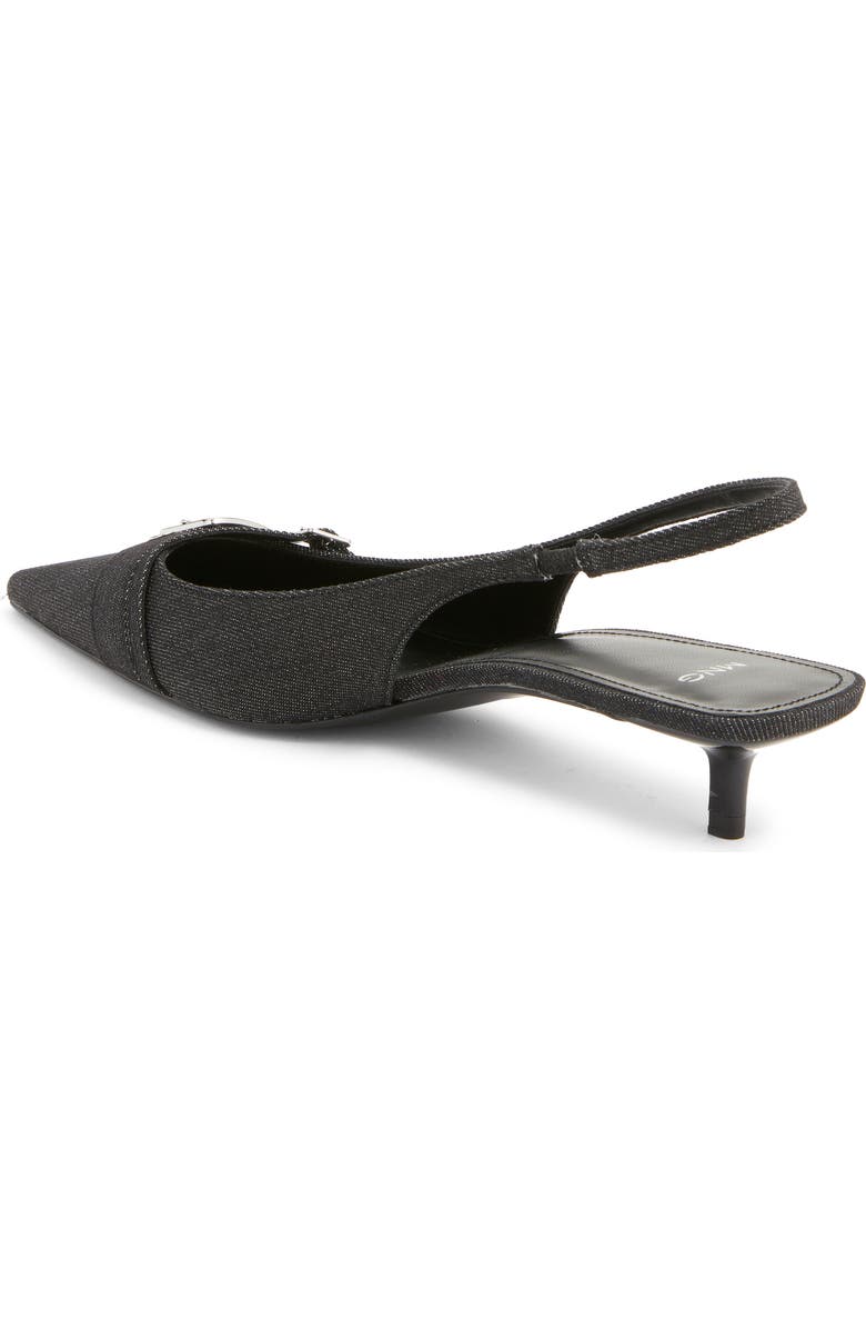 MANGO Mecha Kitten Heel Pointed Toe Pump, Alternate, color, Navy