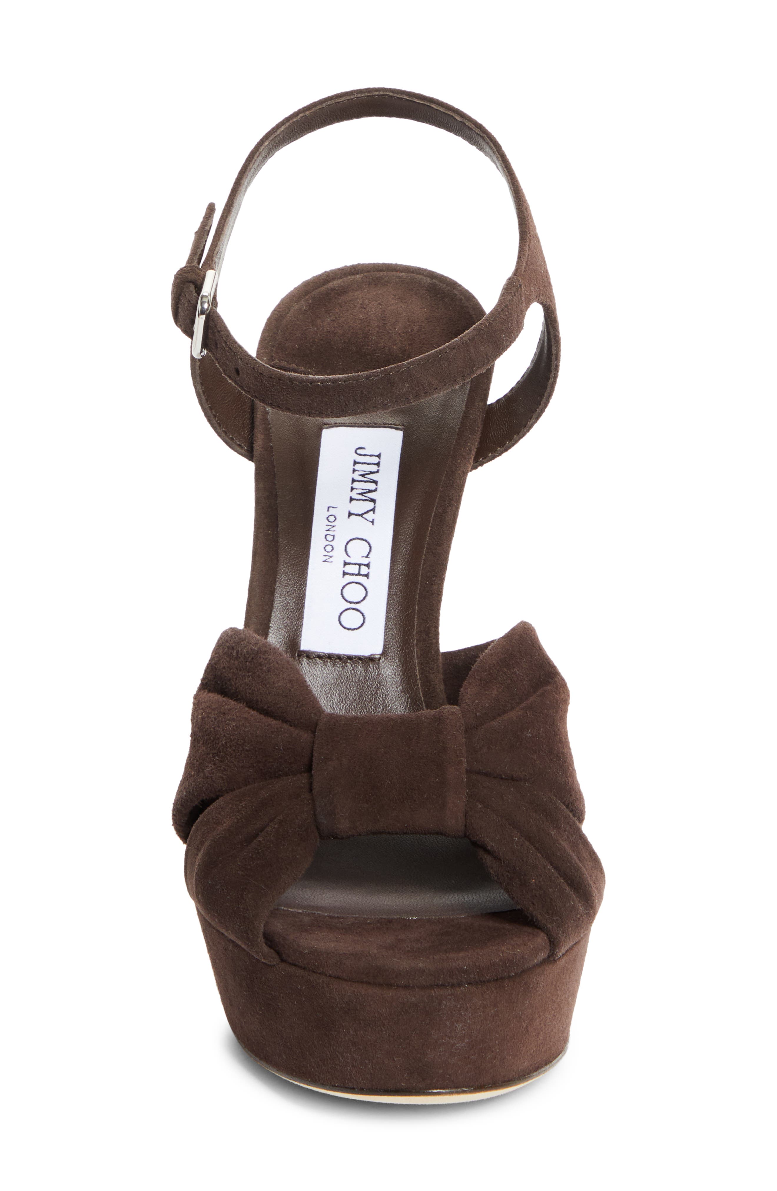 Jimmy Choo Heloise Platform Sandal, Alternate, color, Chocolate