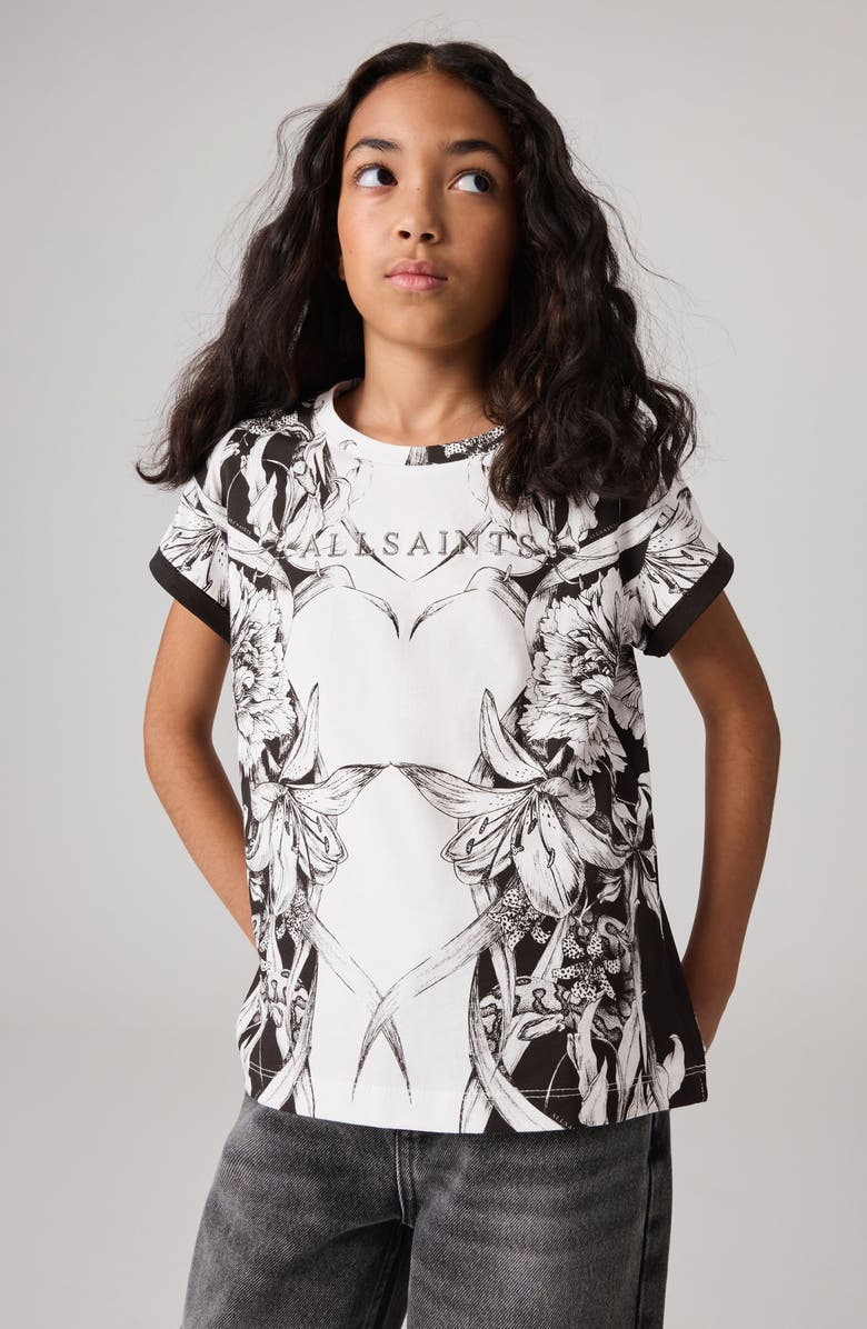 smALLSAINTS by ALLSAINTS Kids' Pattie Floral Embroidered Cotton T-Shirt, Alternate, color,