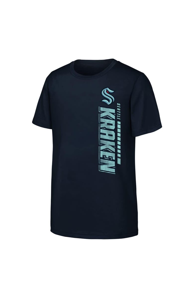 Outerstuff Youth Navy Seattle Kraken Atmosphere T-Shirt, Alternate, color, Navy