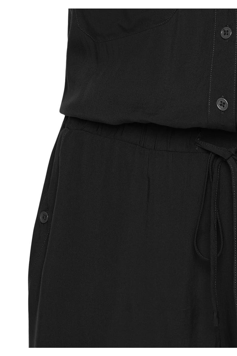 Sleeveless Drawstring Romper, Alternate, color, Black