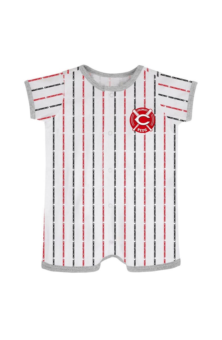Outerstuff Infant White Cincinnati Reds Ball Hitter Coverall, Main, color, White