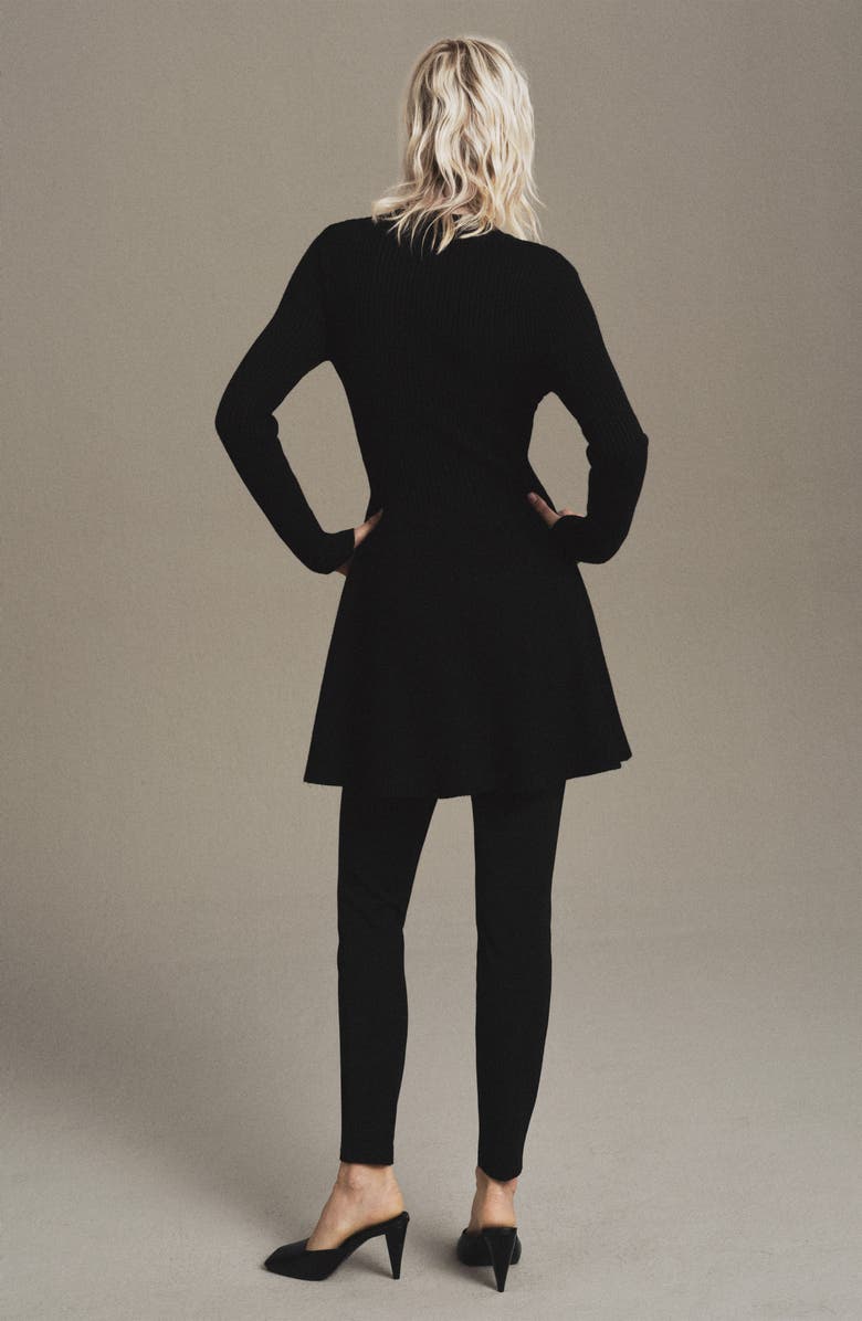 MANGO Long Sleeve Rib Sweater Dress, Alternate, color,