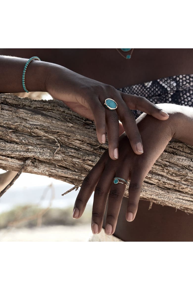 Disc Ring, Alternate, color, Turquoise