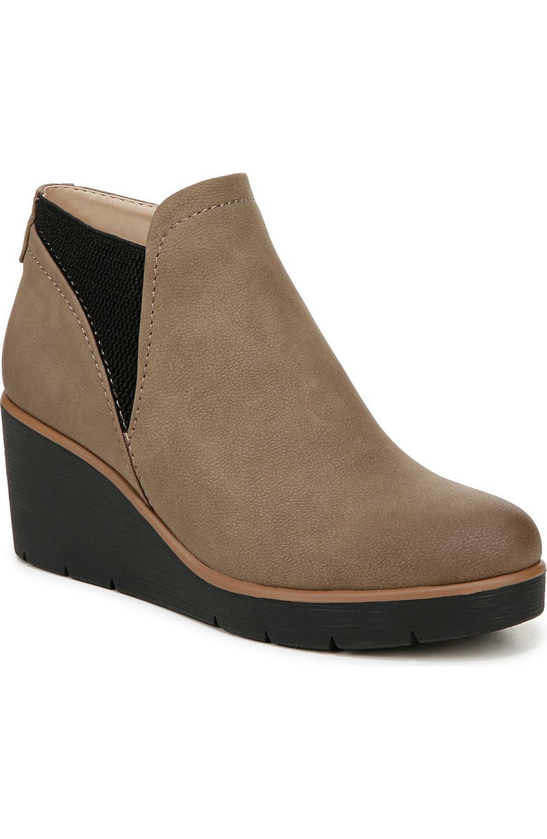 SOUL NATURALIZER Affirm Wedge Bootie, Main, color, Taupe Faux Leather