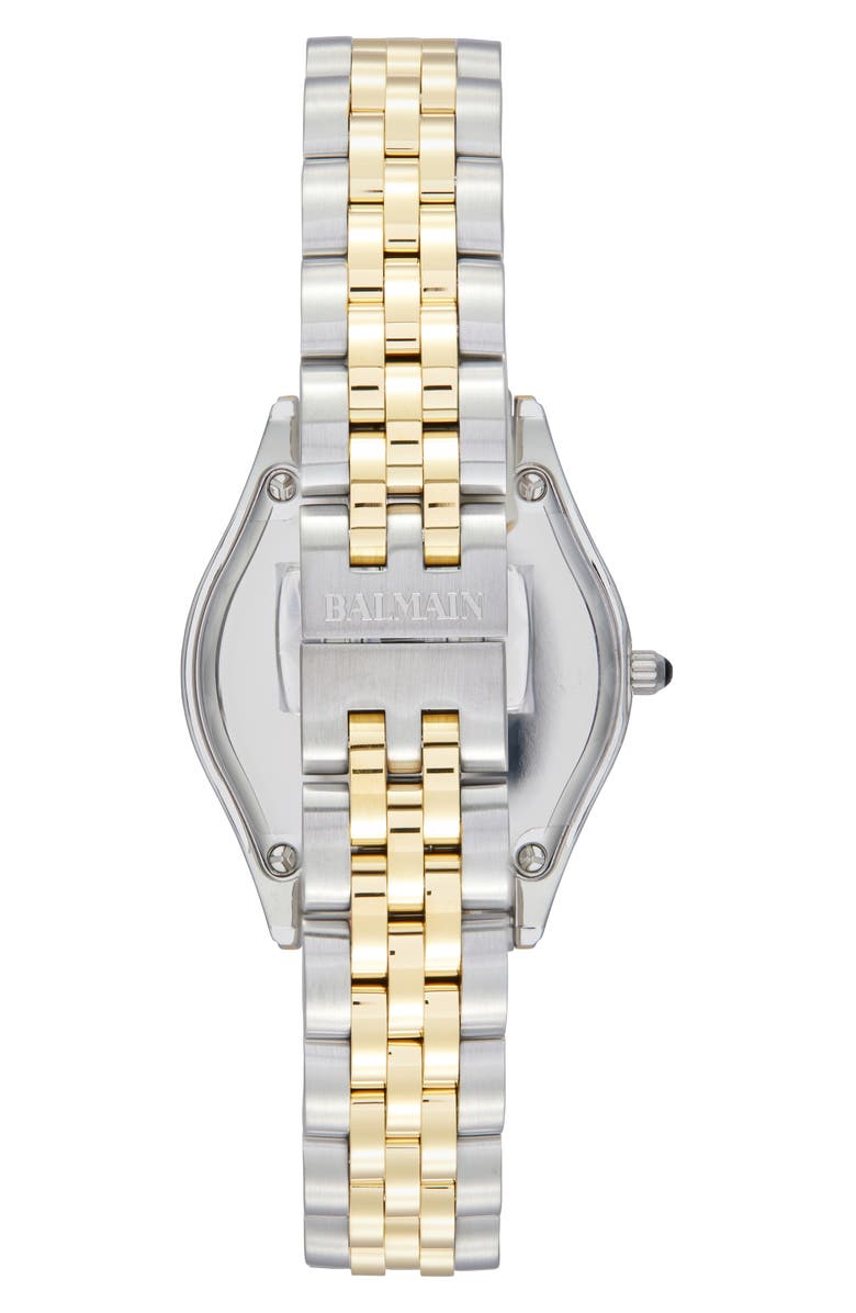Balmain Classic R Diamond Two-Tone Bracelet Watch, 30mm, Alternate, color, Bicolor