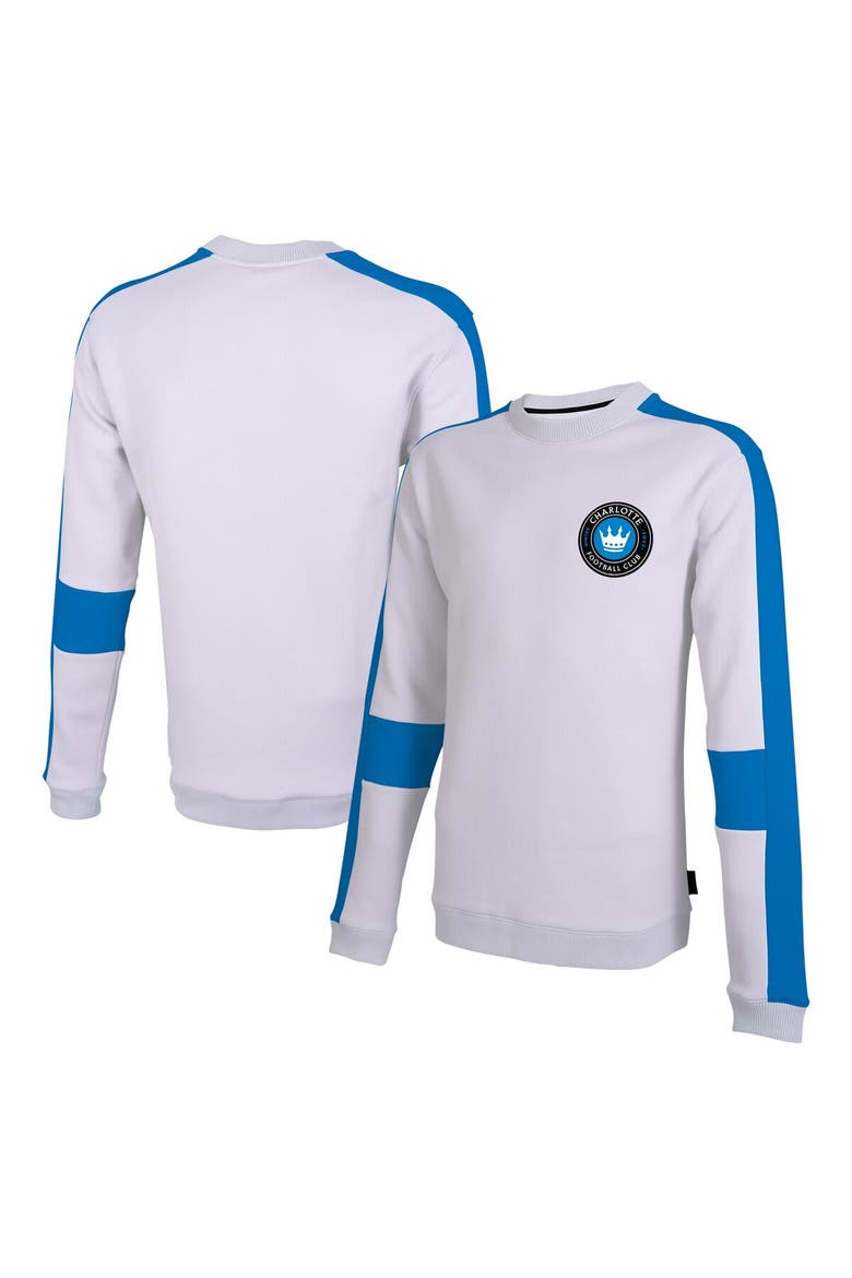 Men's Stadium Essentials White Charlotte FC Half Time Pullover Sweatshirt, Main, color, White
