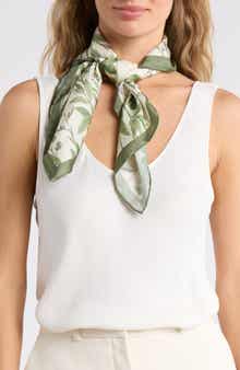 Ted Baker London Floral Silk Twill Square Scarf