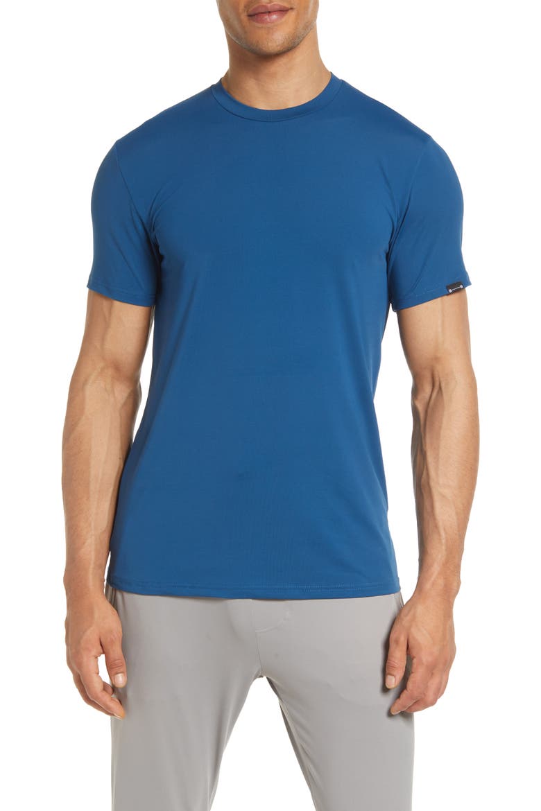 Men's Havok Stretch Crewneck T-Shirt, Main, color, COBALT