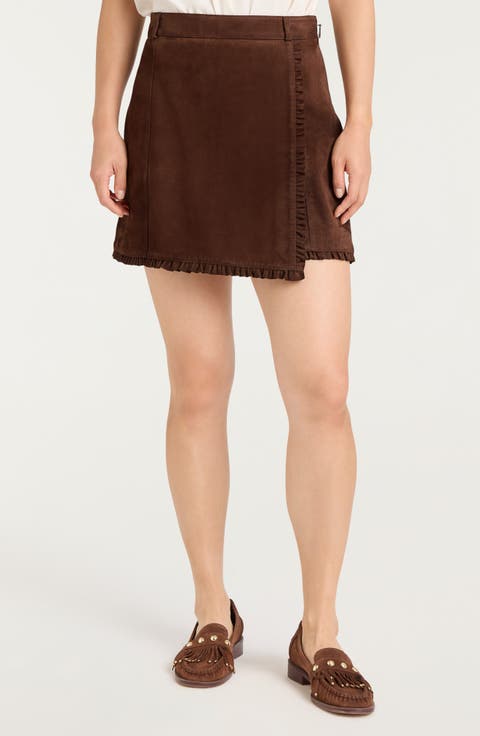 Scotlyn Faux Wrap Miniskirt