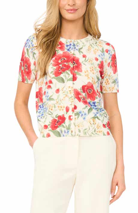 Reanna Floral Short Sleeve Cardigan