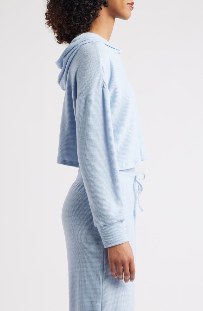 HAPPY CAMP3R Periwinkle Lily Crop Rib Hoodie, Alternate, color, Periwinkle