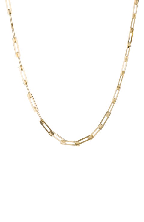 14K Gold Flat Chain Necklace