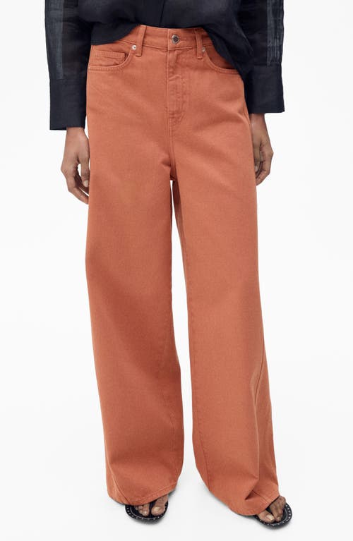 Shop Mango Mid Rise Baggy Ultra Wide Leg Jeans